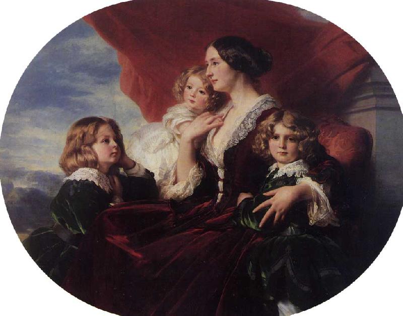 Franz Xaver Winterhalter Elzbieta Branicka, Countess Krasinka and her Children Sweden oil painting art